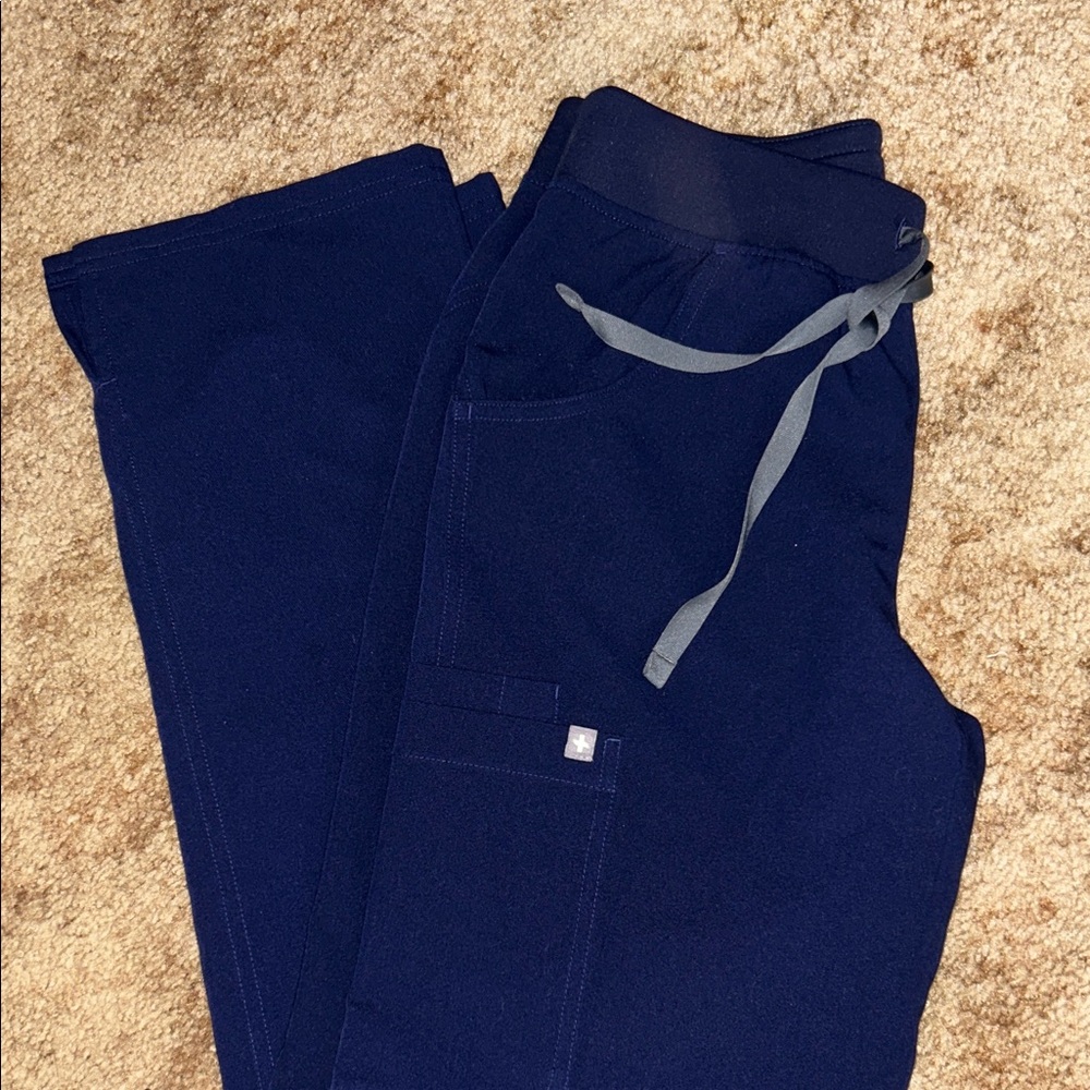 Figs Kade Cargo Scrub Pants - Navy Blue